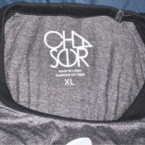 Chaser Womens XL  Basebell T-Shirt Black Charcoal Gray All the Good Things - Picture 4 of 4